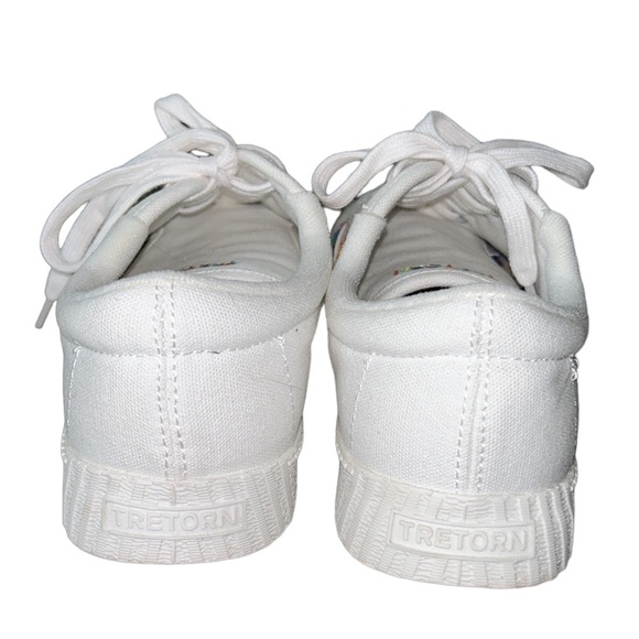 Like New Tretorn White Canvas Rainbow Logo Nylite Comfort Low Top Sneakers - 9 - Picture 12 of 16